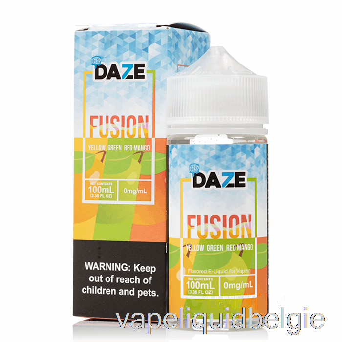 Vape Smaken Ijsgeel Groen Rood Mango - 7 Daze Fusion - 100ml 0mg